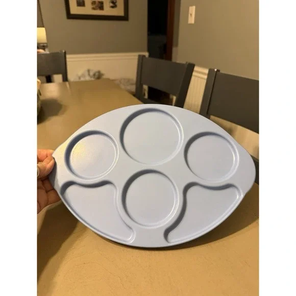 Baby Nursery Vanity Changing Table Glass Jar Set Tray Lids Pink 1950s Vintage - Picture 8 of 14